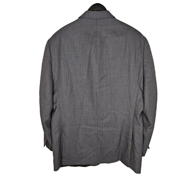 Calvin Klein Tweed Sport Coat Blazer Designer Wool Peak 46R Brown Suit Jacket - Picture 2 of 11